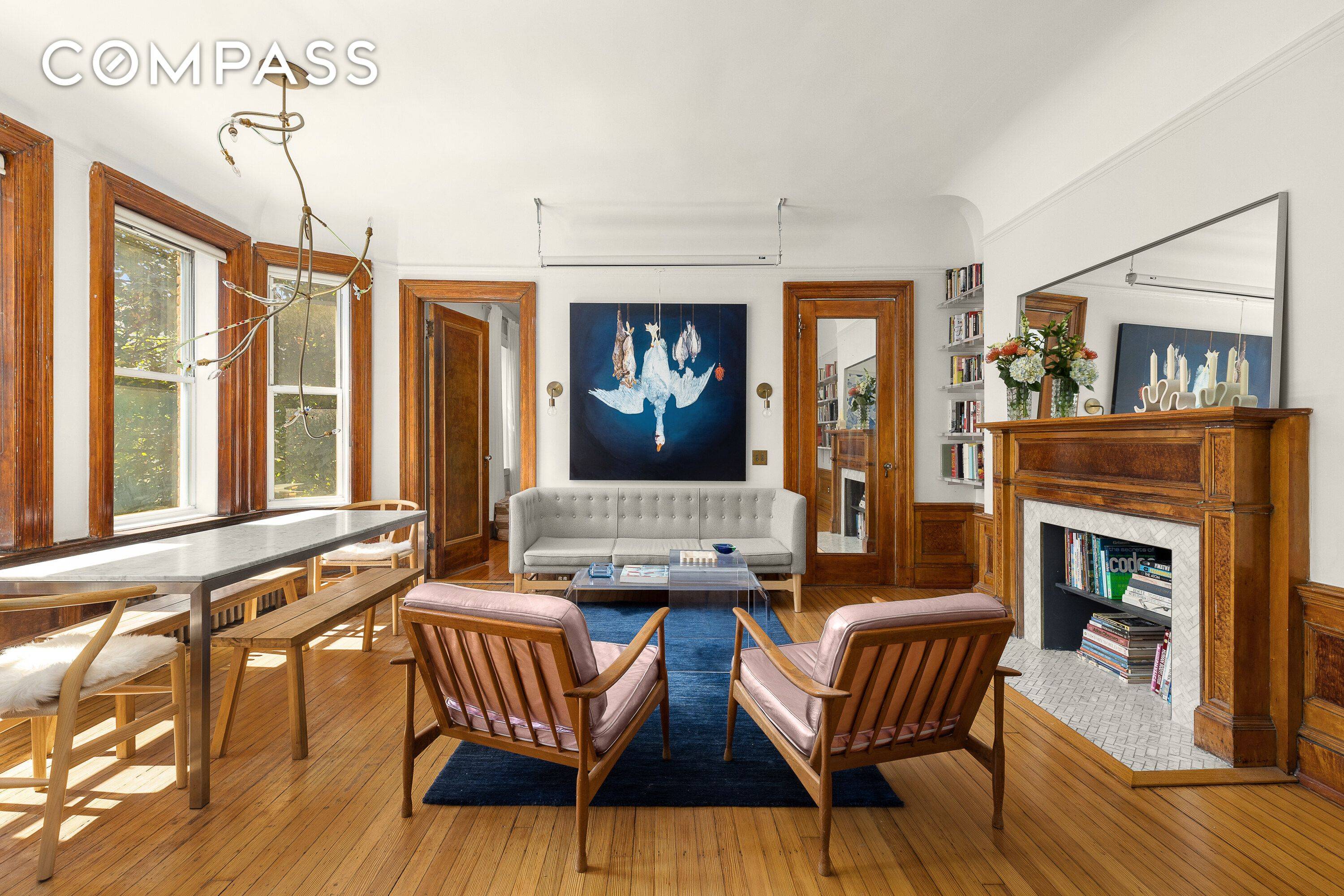 A serene and inviting one bedroom, one and a half bath residence, with a home office and loft, in a classic Fort Greene brownstone, thoughtfully updated while preserving historic charm.