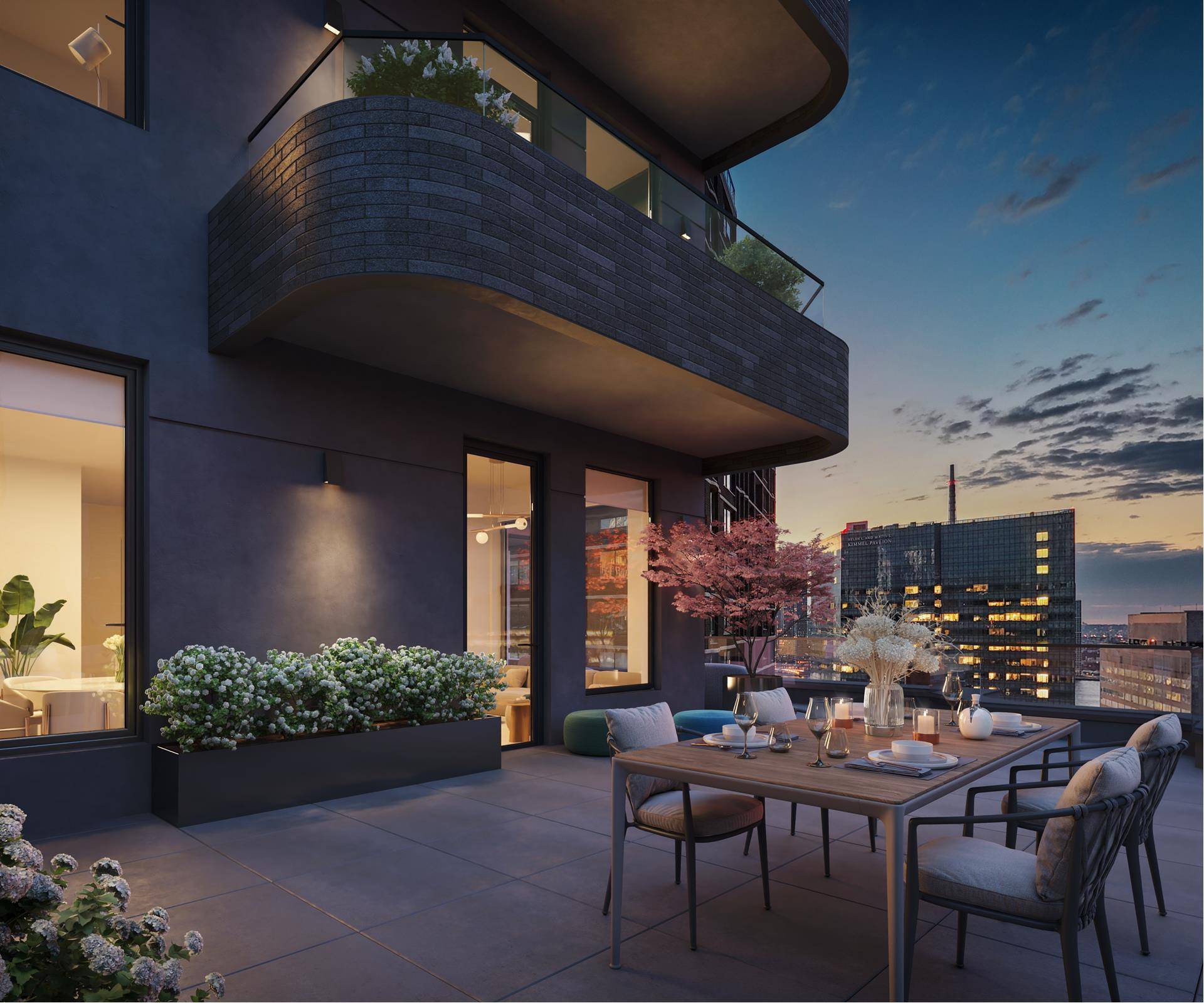 This one of a kind penthouse is a two bedroom, two bathroom home epitomizes luxury and modern sophistication, complemented by two private terraces that offer mesmerizing views of the Midtown ...