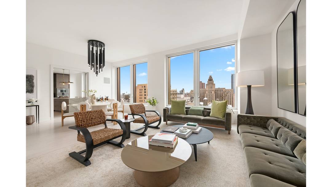 Perched atop one of Tribeca's most sought after new developments, this turnkey three bedroom, three and a half bathroom duplex penthouse at 91 Leonard Street spans approximately 2, 830 square ...
