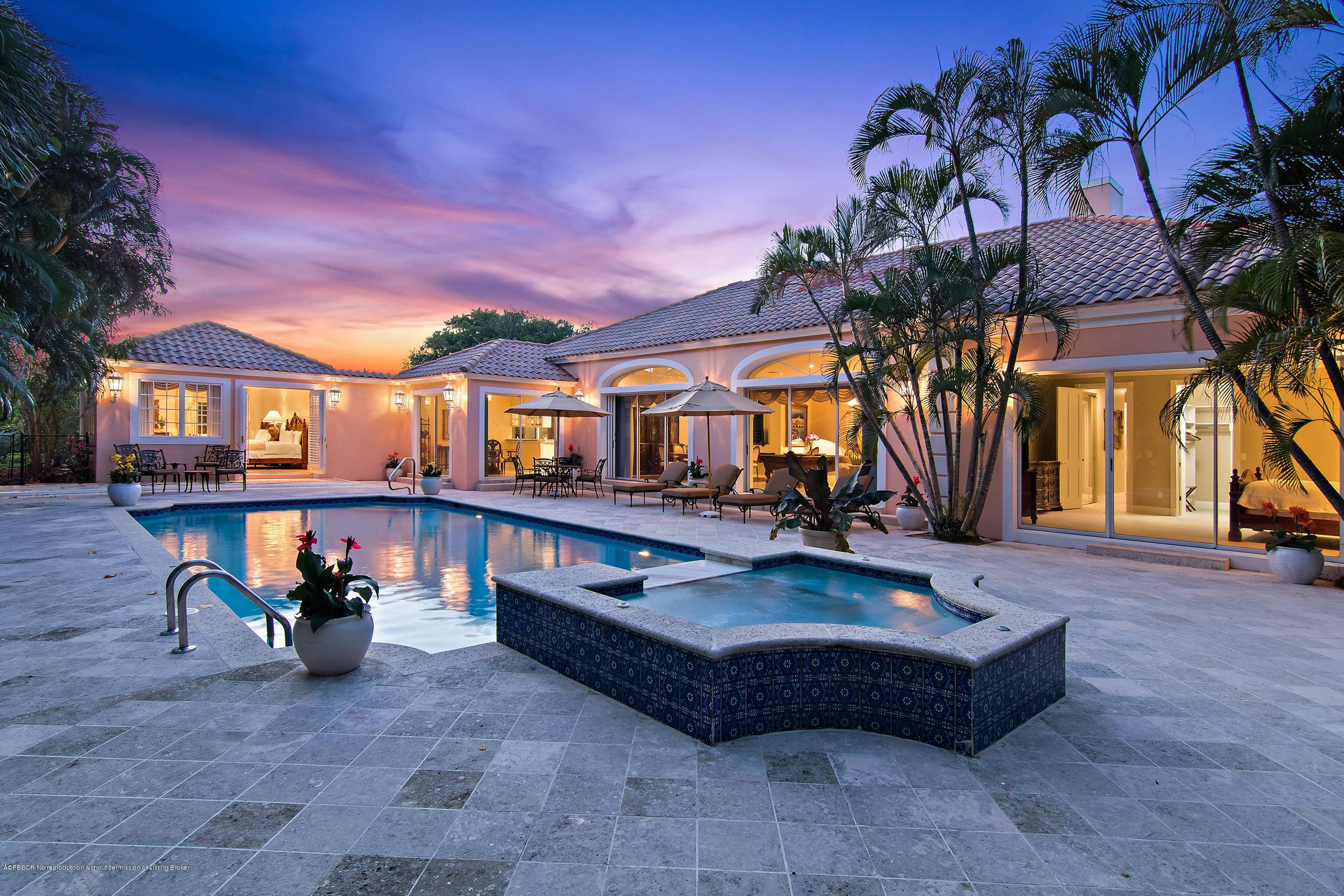 Stunning Palm Beach home located adjacent to the exclusive Mar a Lago Club.