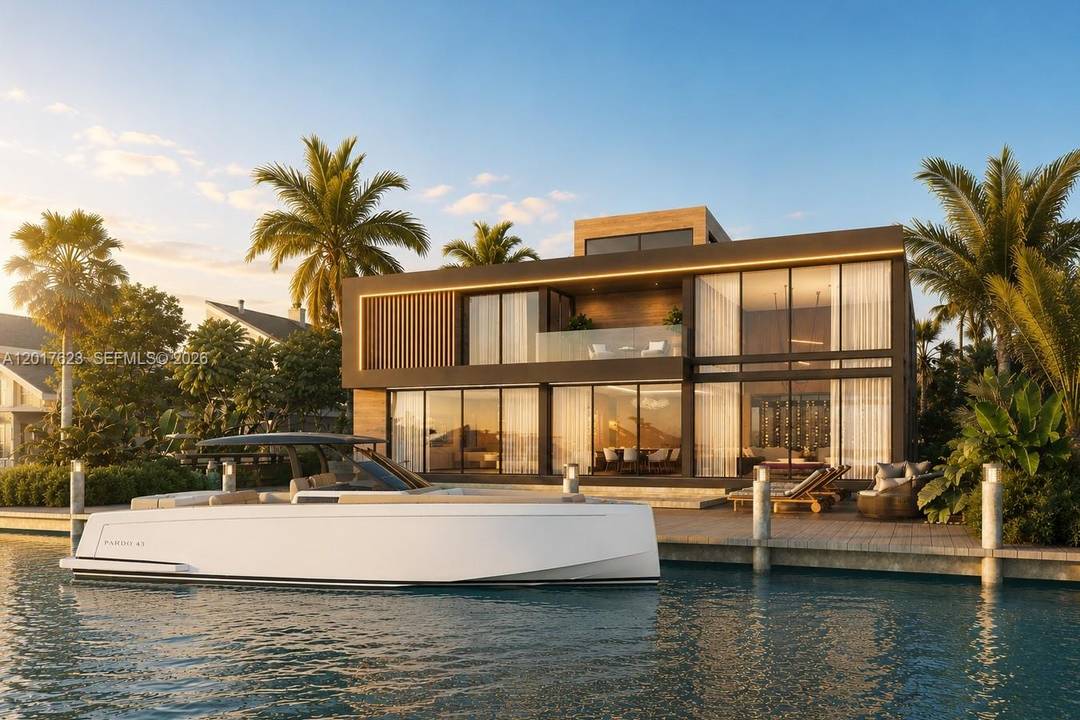 Exceptional opportunity to build a custom waterfront estate on 75 feet of prime ocean access frontage in prestigious Rio Vista, featuring a brand new concrete seawall and plans to build ...
