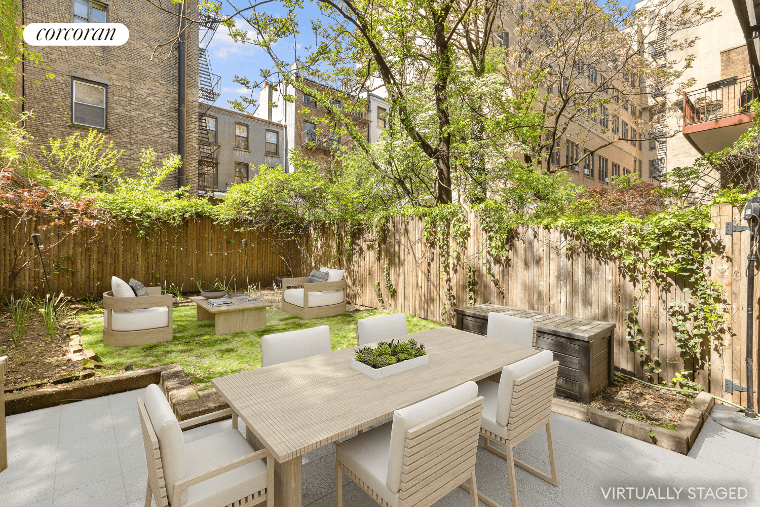 This renovated 2 bedroom, 1 bath garden apartment nestled on a quiet, tree lined street in vibrant Chelsea features brick accents, hardwood floors, in unit washer dryer, with both bedrooms ...
