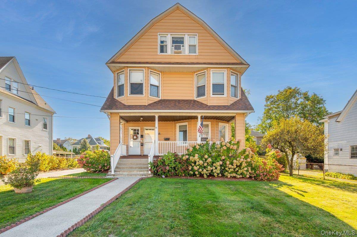 Well kept legal 3 family house with full 3 car garage detached first floor has a 2 bedrooms living room eat in kitchen.
