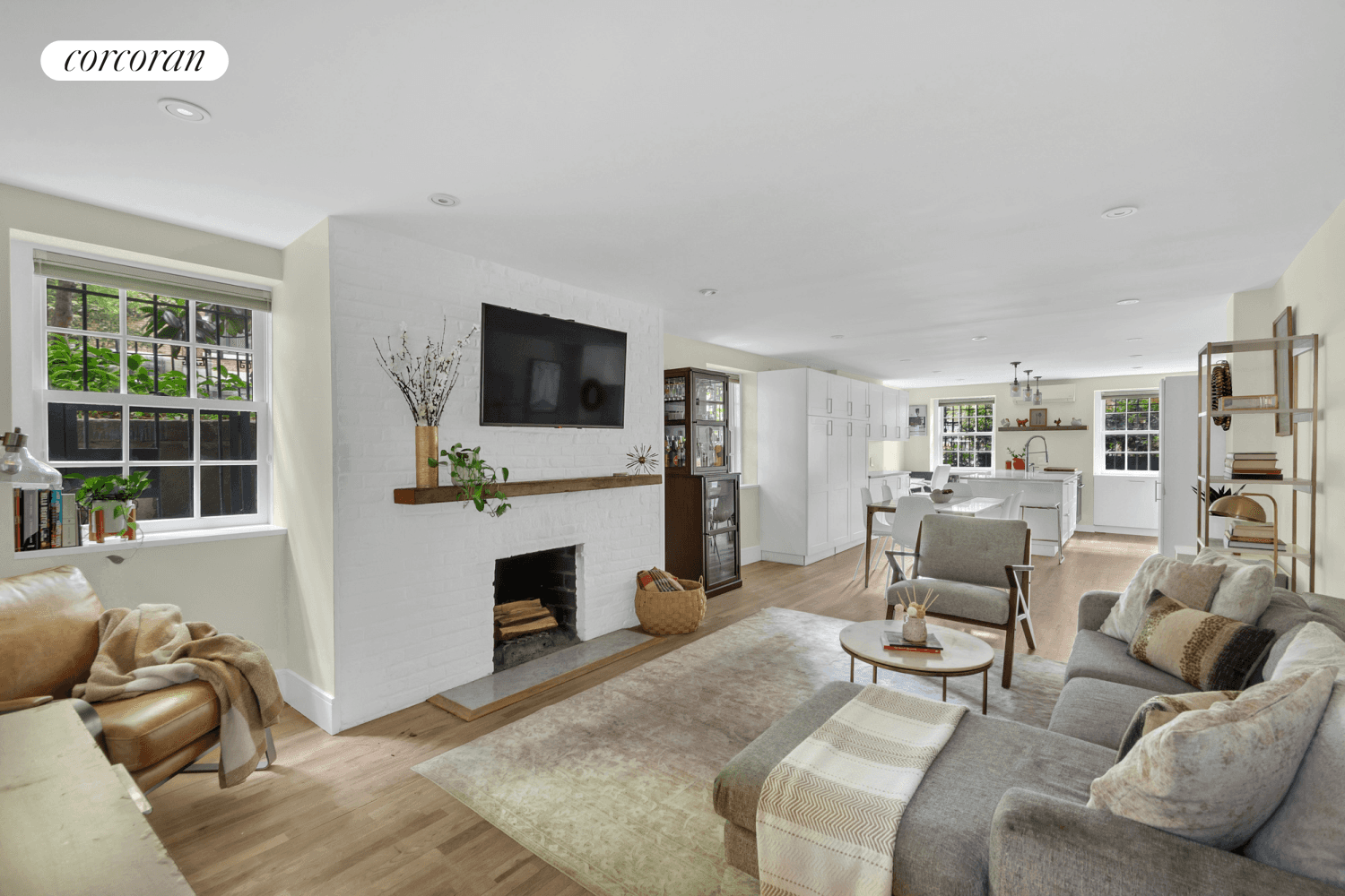 At the corner of tree lined State amp ; Henry Streets is a unique Brooklyn Heights 2 bedroom garden home with outdoor space and a wood burning fireplace.