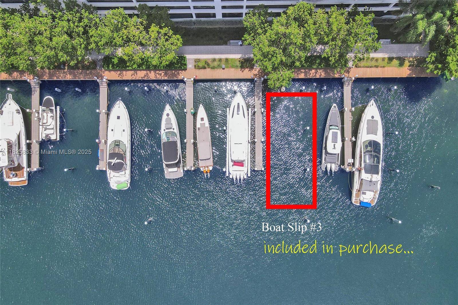 PRIVATE BOAT SLIP INCLUDED IN PURCHASE.