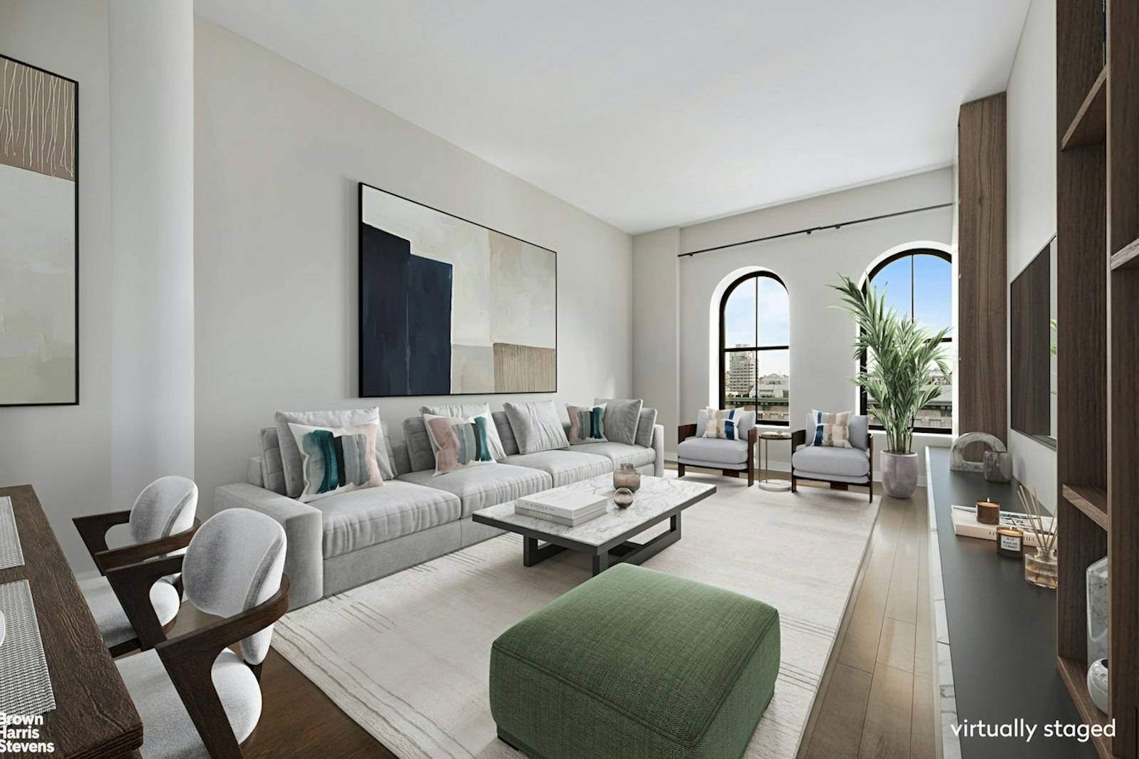 Gorgeous open city views grace this apartment with amazing light.