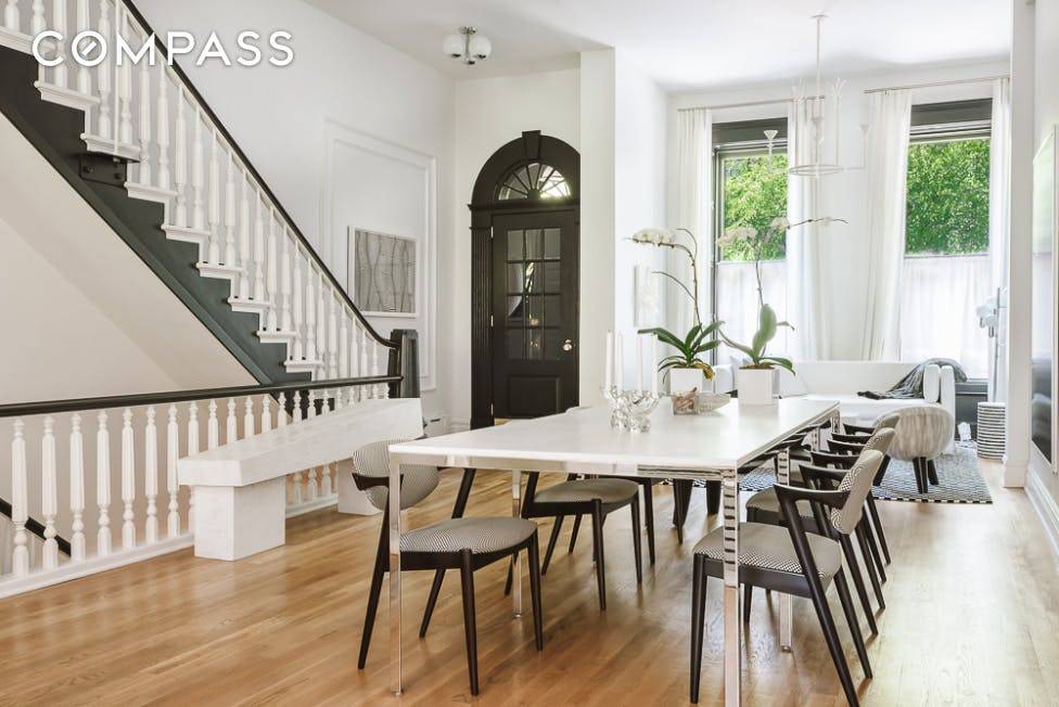 AVAILABLE IMMEDIATELY ! FULLY FURNISHED WITH MINT CONDITION FURNITURE, BEAUTIFULLY DESIGNED, and replete with original detail, this RENOVATED and GRAND 20 foot wide, 4 story single family townhouse with 1, ...