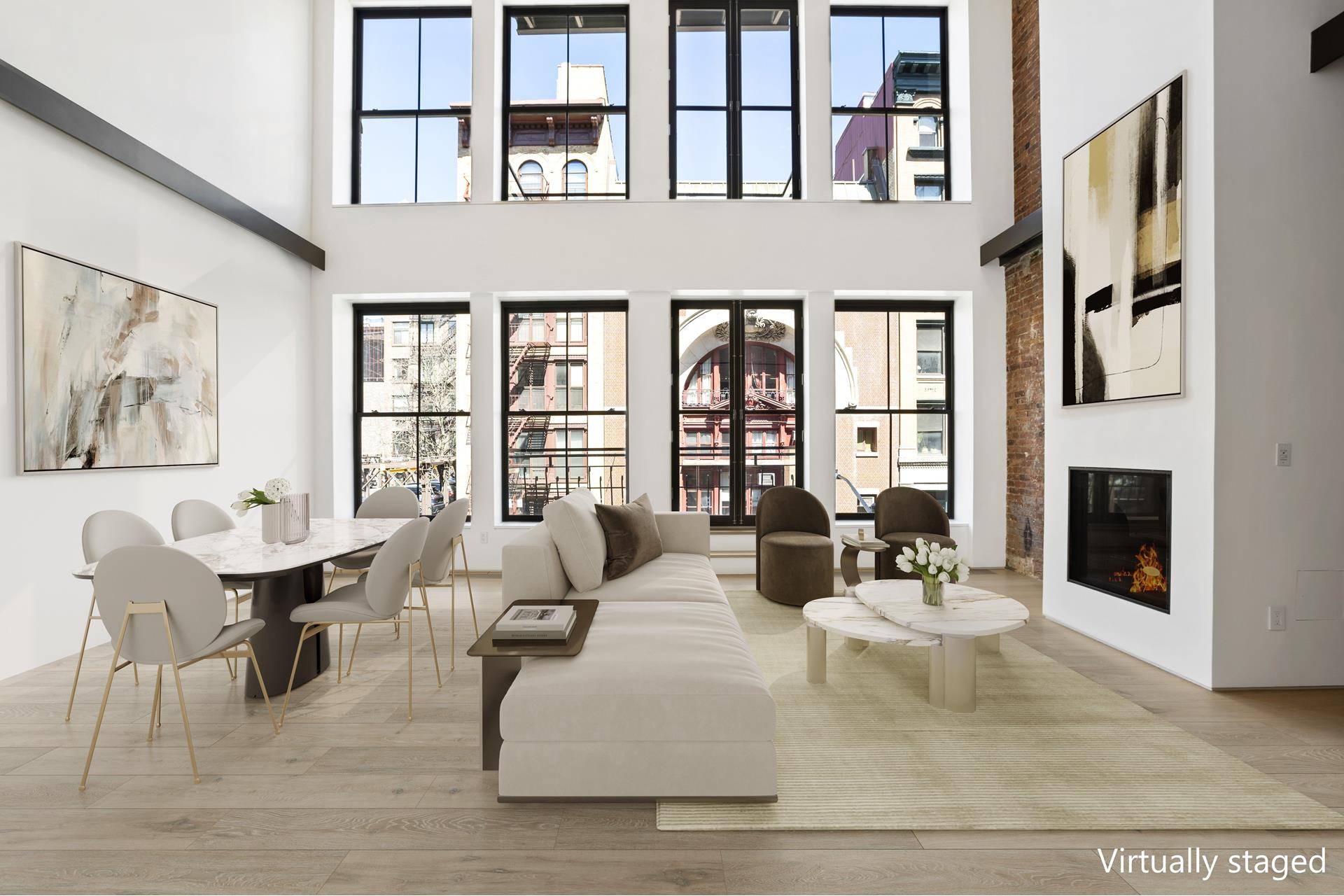 The elevator welcomes you directly into this stunning 4235 SF Duplex condominium offering 4 bedrooms, 3.
