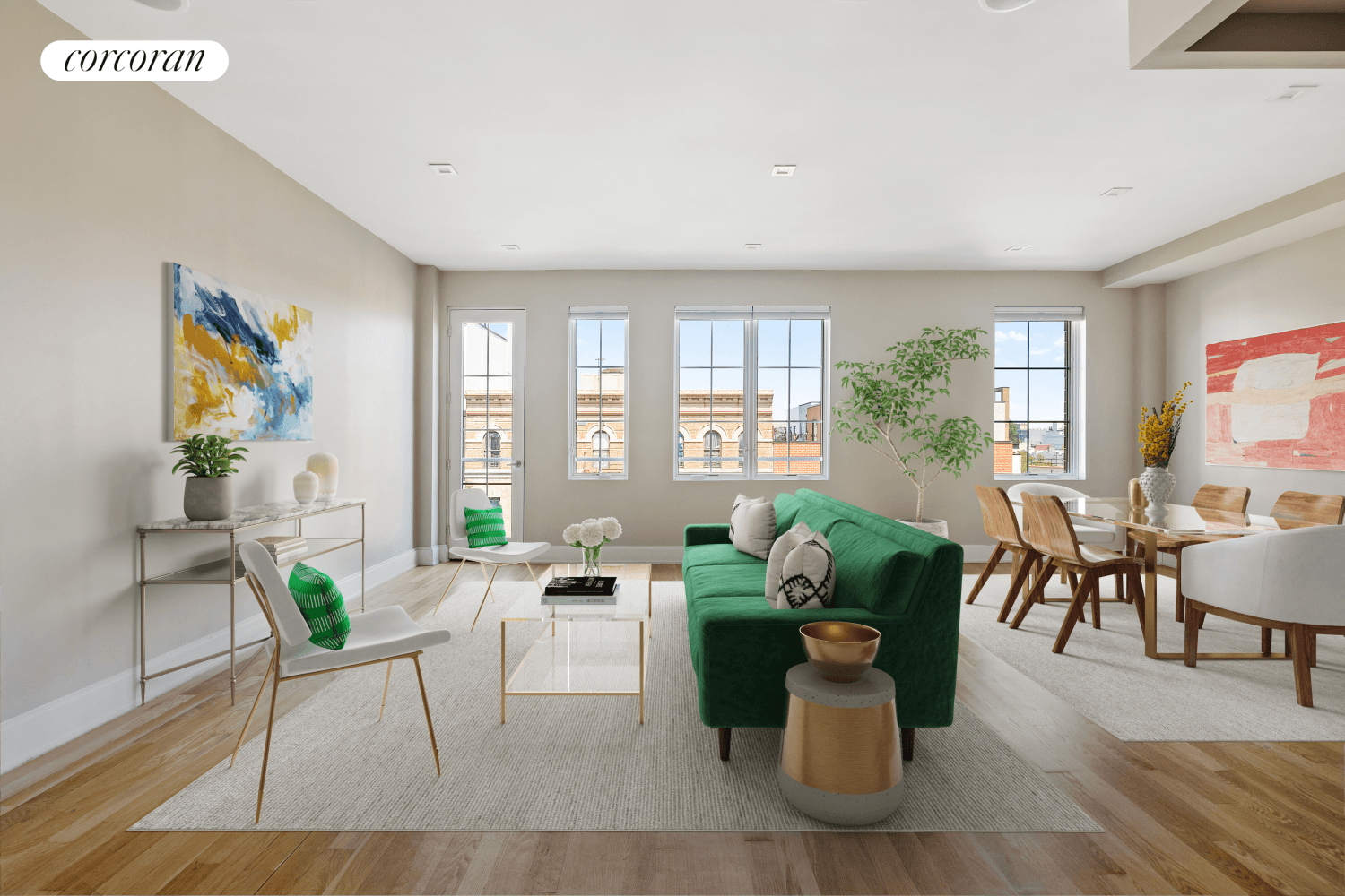 Residence PH2 is a sun filled two bedroom, two bath home with two private balconies.