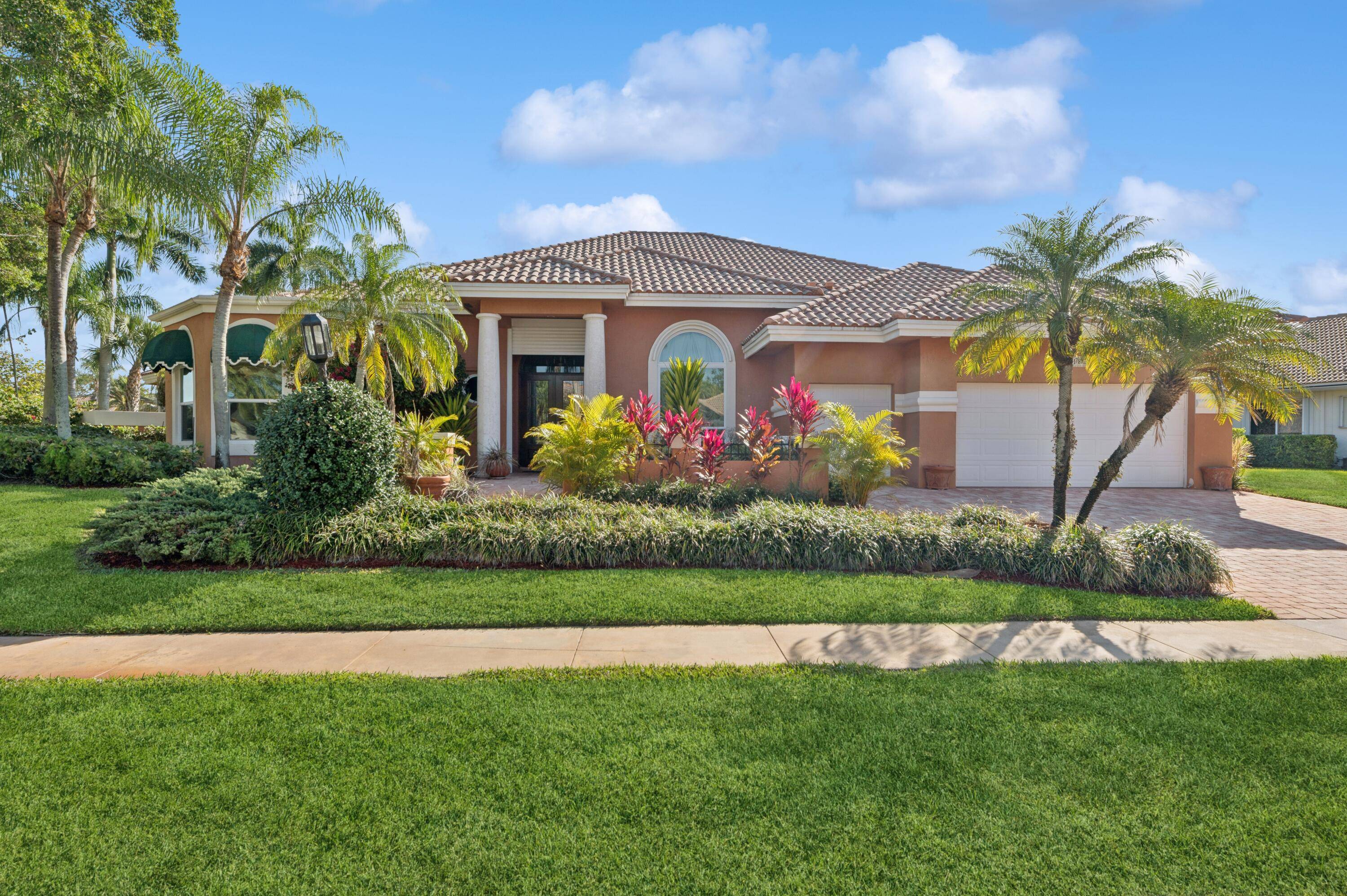 Discover this stunning 3 bedroom office, 3 bath estate on one of the largest waterfront lots in prestigious Stonebridge Country Club.