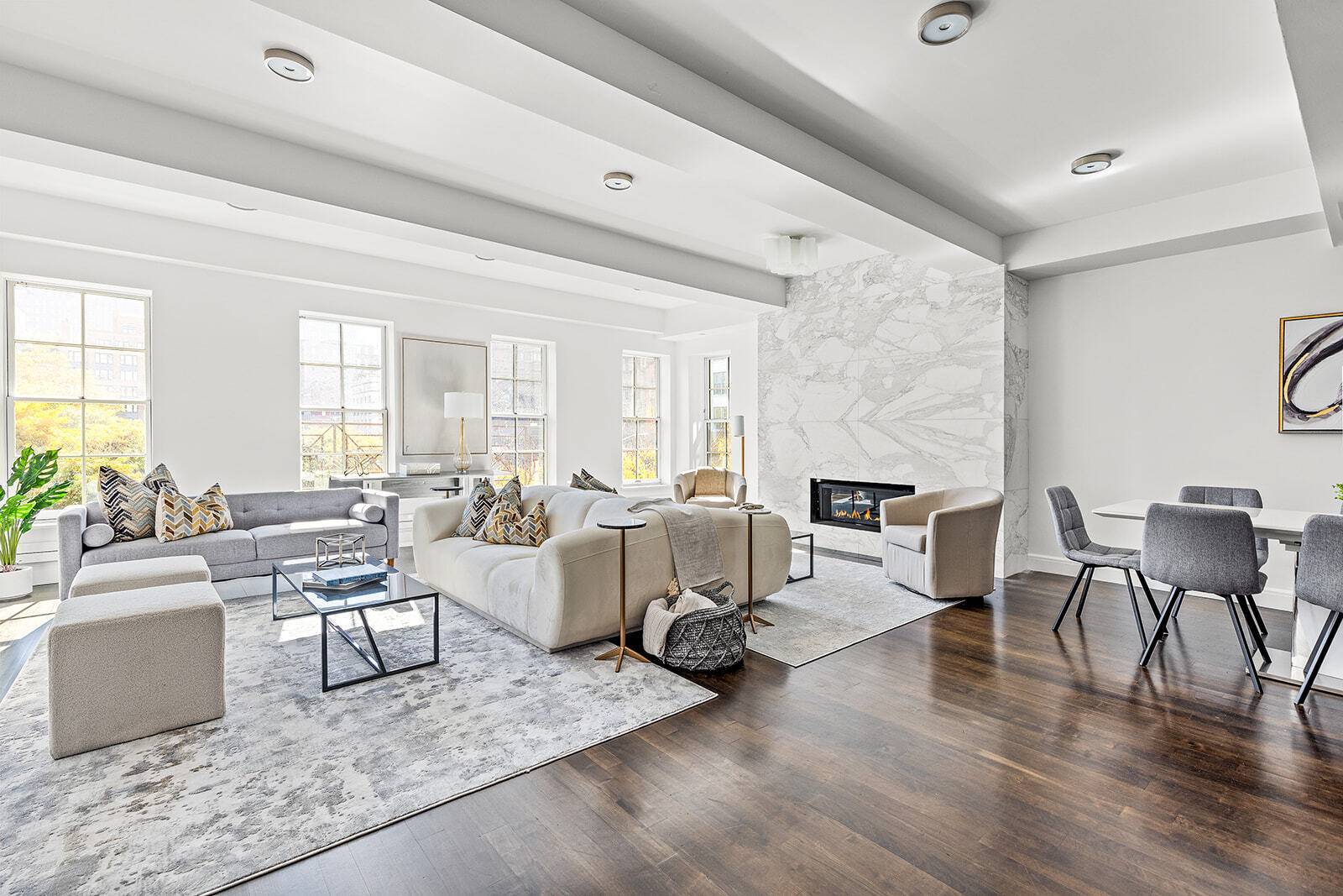 Nestled at the corner of cobblestoned Laight Street in Tribeca's Historic District, this stunning triplex boasts 5 bedrooms, 4.