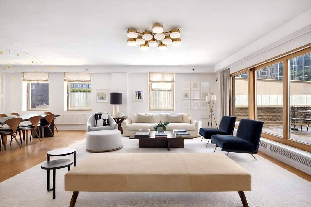 A SoHo loft with nearly 2, 800 square feet of indoor space and over 400 square feet of private outdoor terrace, offering true downtown volume and light in an expansive, ...