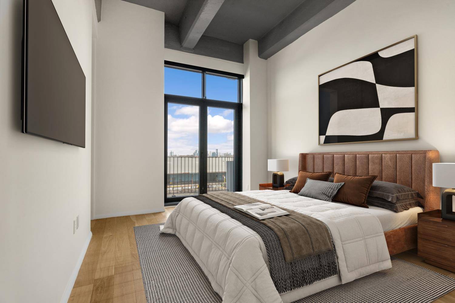 ONE BEDROOM LOFT WITH HOME OFFICE, TERRACE, TWO FULL BATHSSHOWING ON TUESDAYS AND THURSDAYS BY APPOINTMENT ONLY1400 SF Open Western Views, Sunsets, City, Harbor and Statue of Liberty !