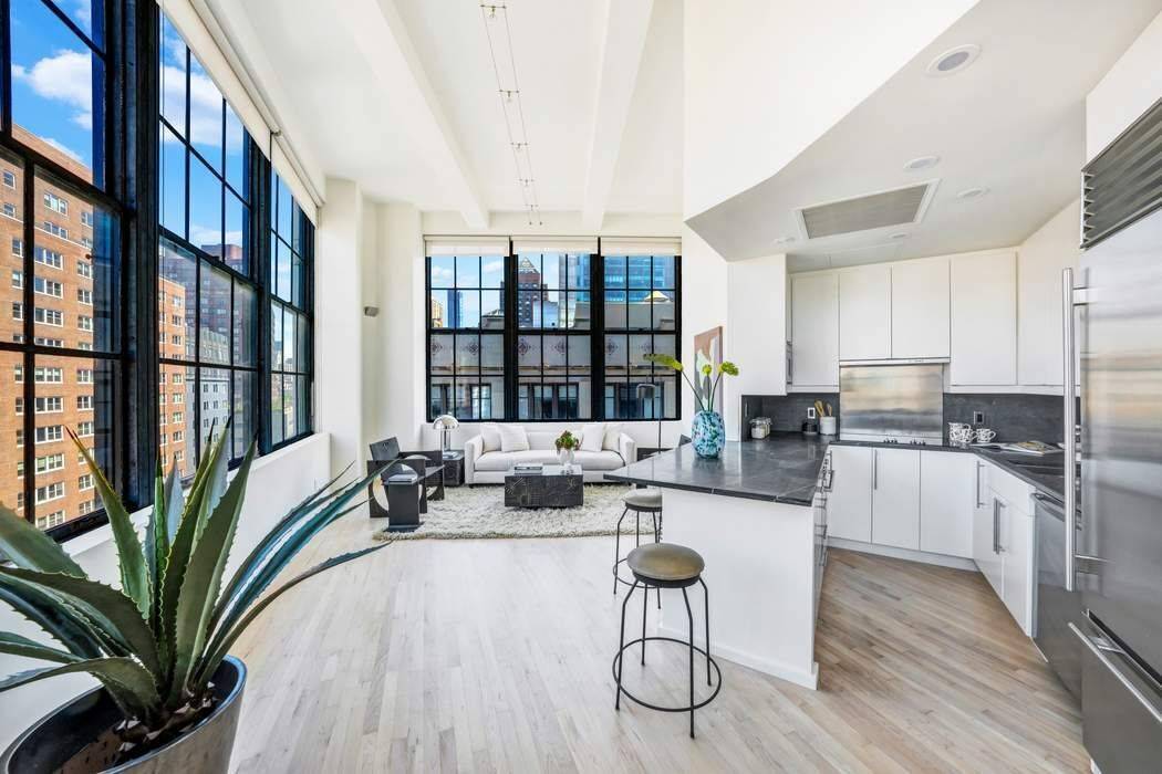 Volume and light grace this gorgeous loft at 111 Fourth Avenue.