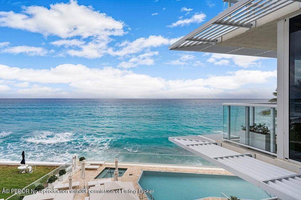 Indulge in modern oceanfront sophistication at 3550 South Ocean with this 3 bed 3.