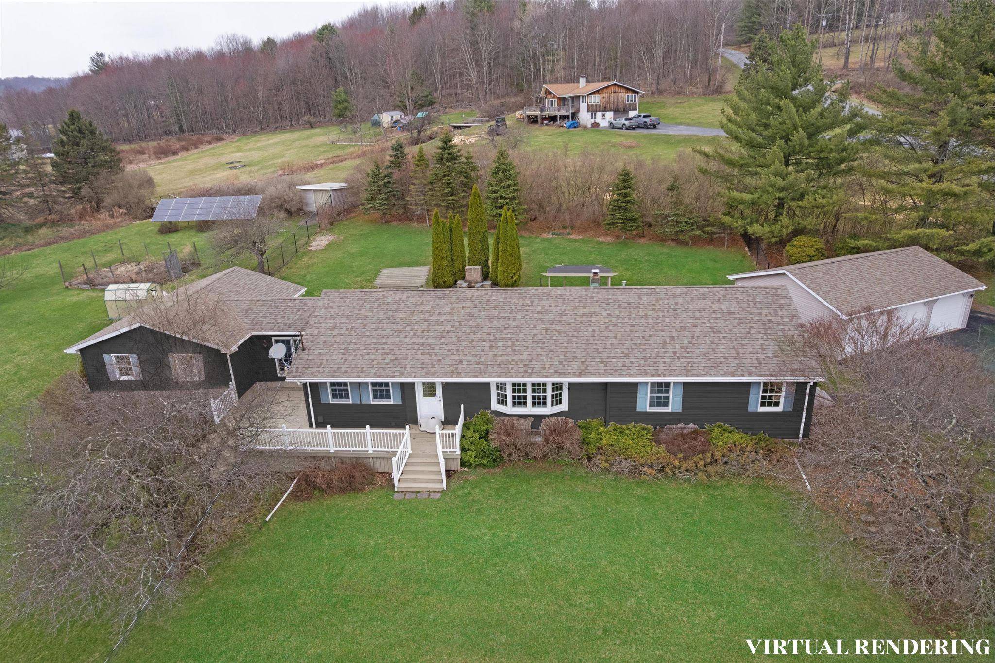 Sustainable Catskills Retreat with Mountain Views amp ; Solar Setup Renovated 4BR Ranch on 2 Acres Callicoon Country Living with Mountain Views Fully Renovated Ranch on 2 Acres.