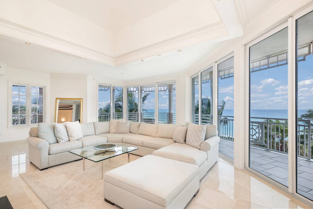 Stunning ocean views from every room in very private and gracious furnished condo with wrap around terraces.