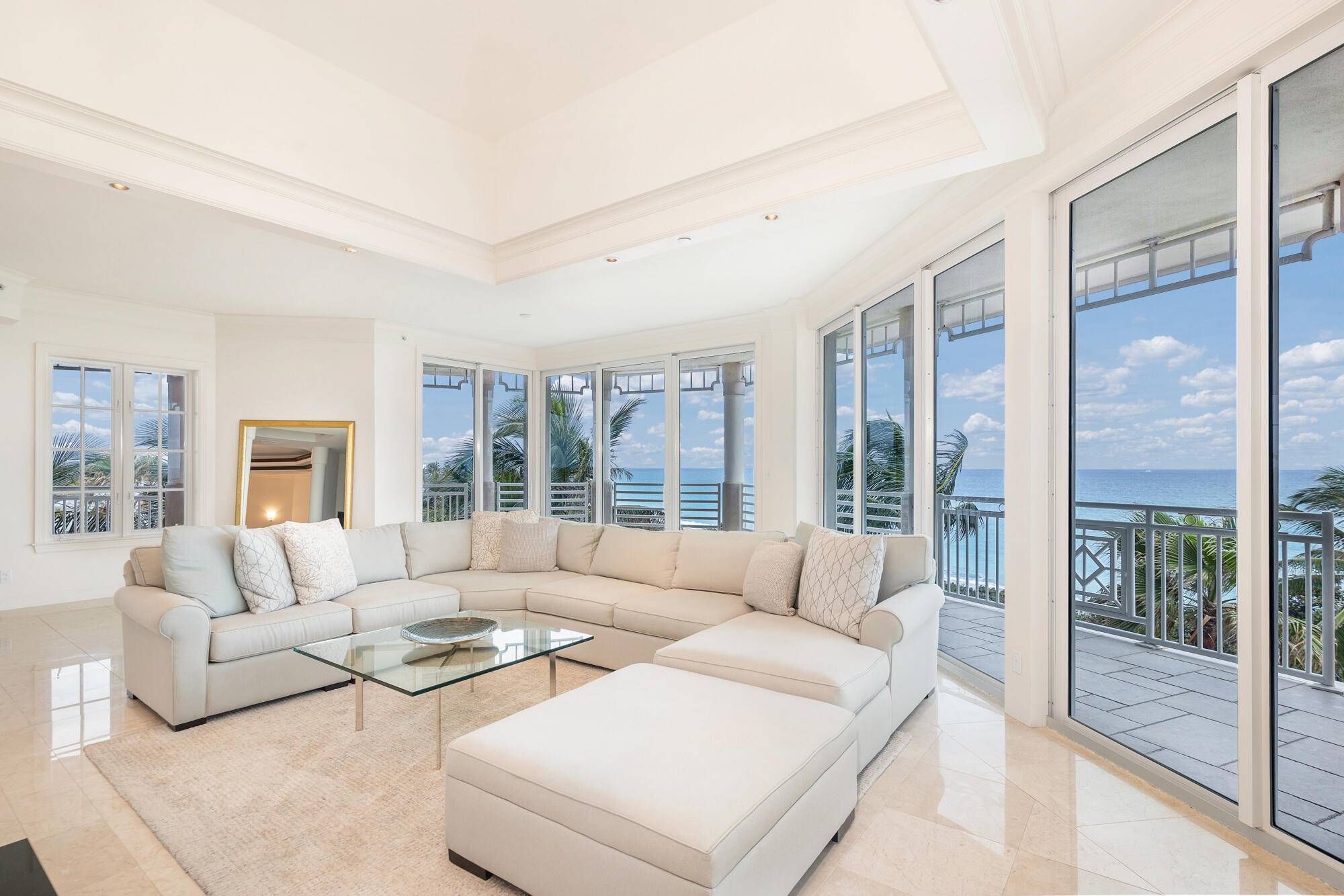 Stunning ocean views from every room in very private and gracious furnished condo with wrap around terraces.