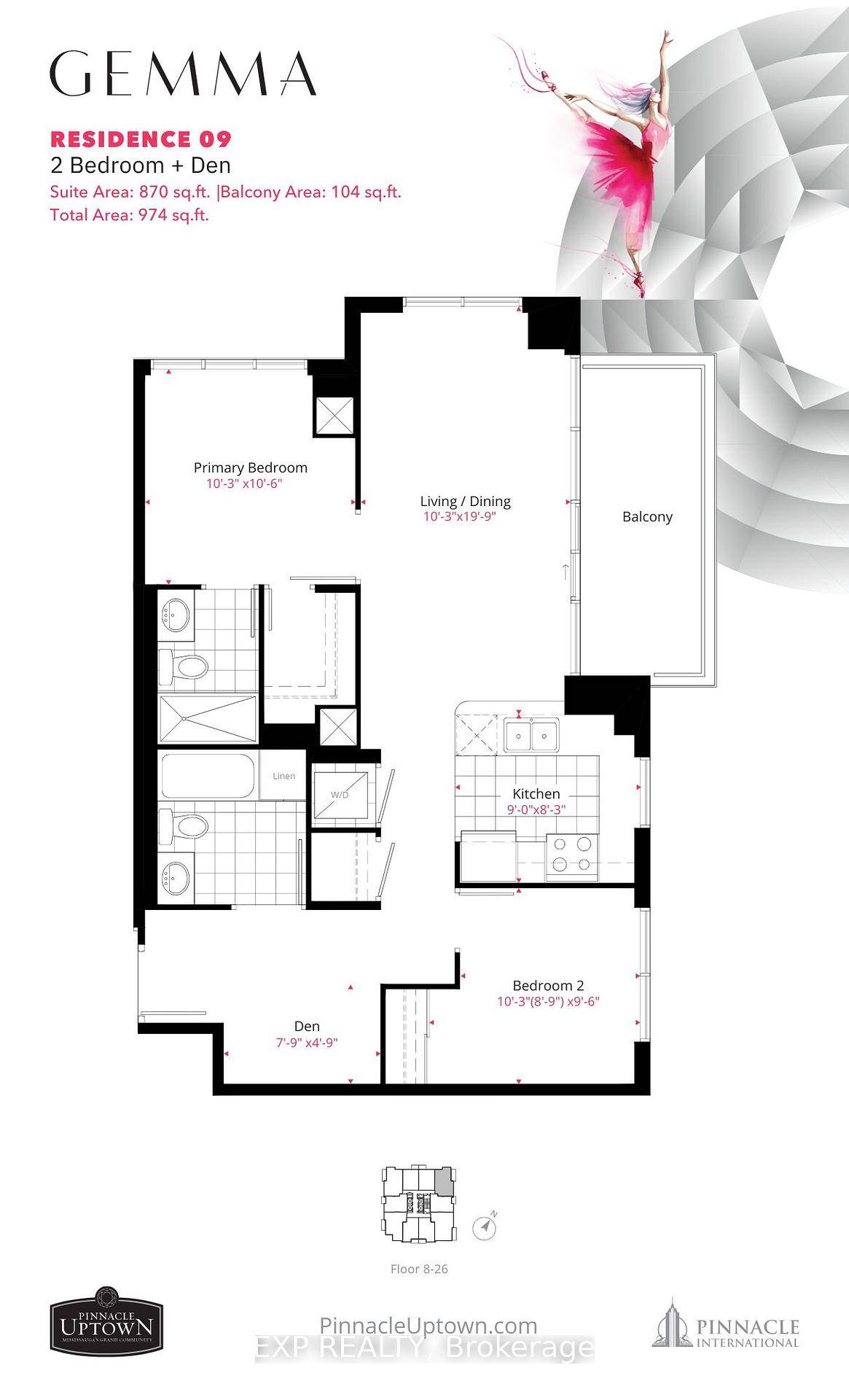 Welcome to Gemma Condos Brand New, Never Lived In !