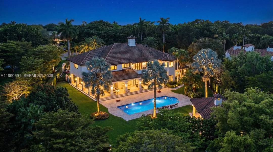 Elegant Mediterranean estate on a prime corner lot in Coral Gables, offering 8, 956 SF of living space on an expansive 43, 732 SF lot with three separate entrances for ...