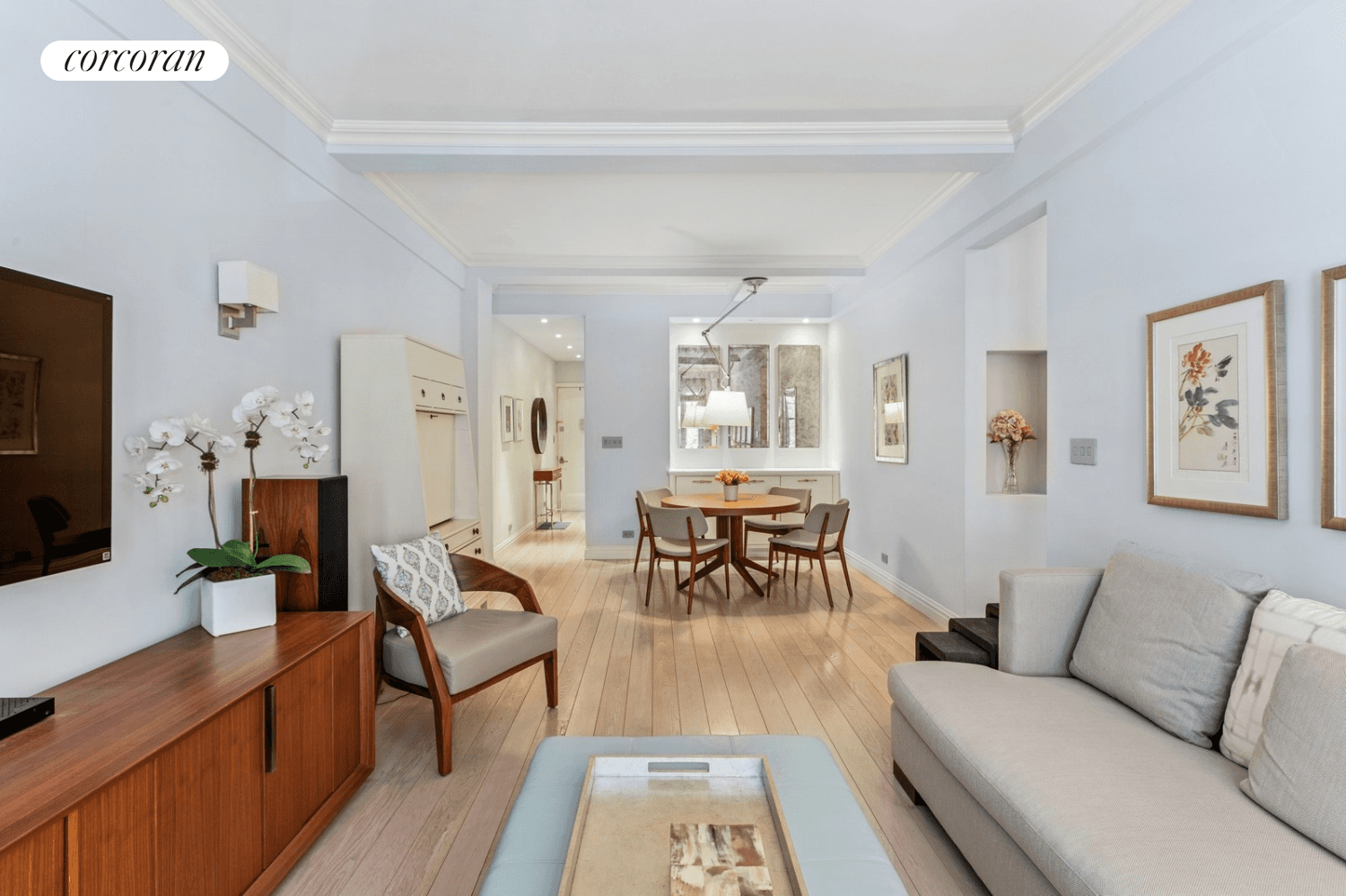 This charming pre war coop home is newly renovated and designed with modern comforts and timeless elegance.