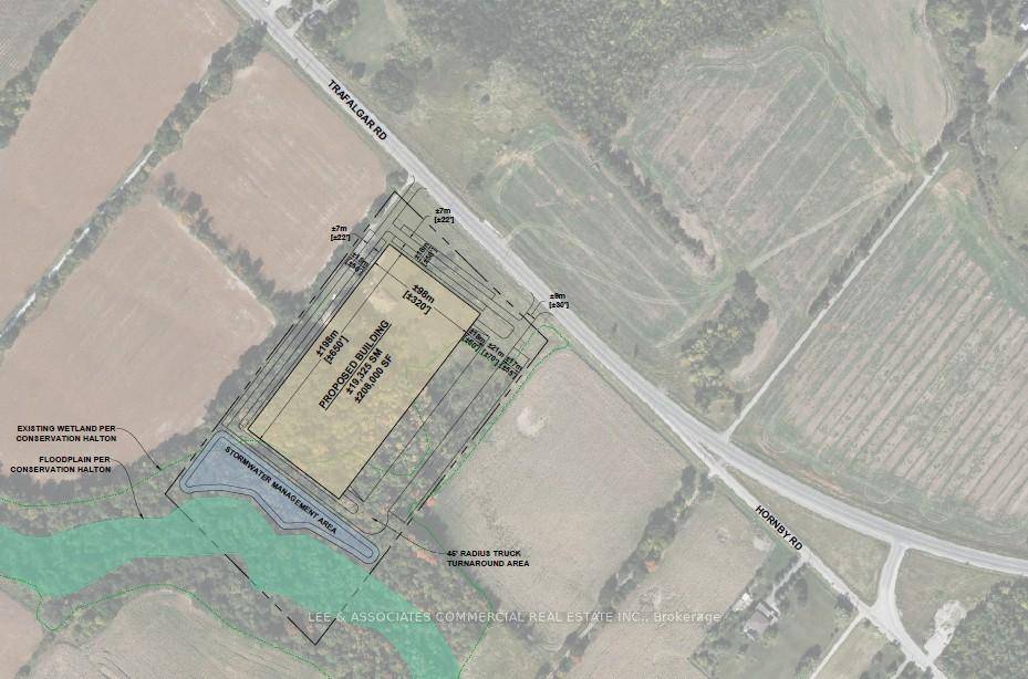 Excellent opportunity to purchase 14 acres of New Employment Land with 595 Feet of frontage on Trafalgar.