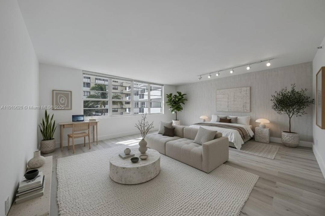 This 550 sq. ft. South Beach studio has been recently renovated with new flooring, fresh paint, and sleek micro cement kitchen and bathroom finishes.