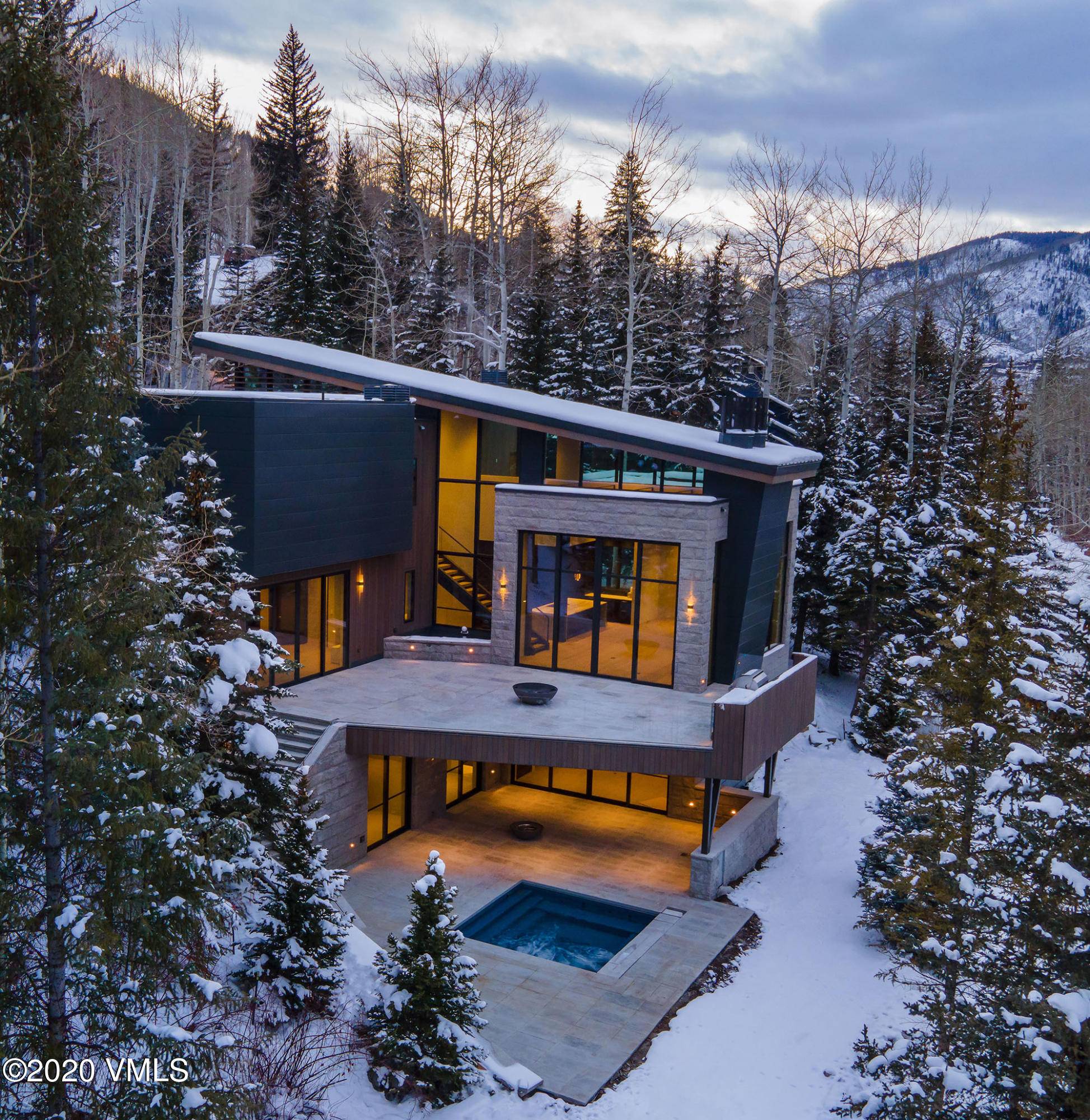 Rare opportunity to own a new construction, contemporary mountain masterpiece in the most coveted neighborhood in Vail.