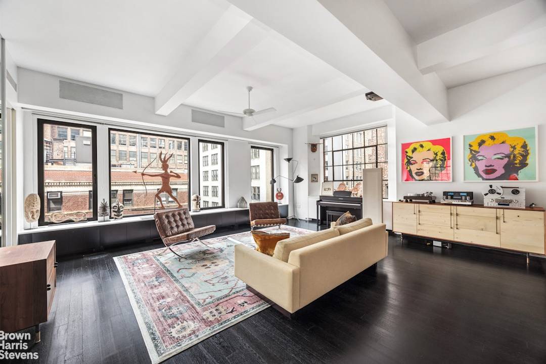 Loft Living in NoMad with Iconic Views Accessed directly by a keyed elevator, this full floor loft offers grand scale living in a boutique pre war co op.