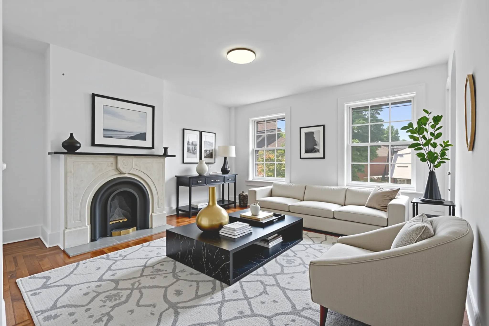 Top floor of a classic walk up townhouse, this fully renovated junior one bedroom offers pre war character, modern updates, and abundant natural light with expansive southern views.
