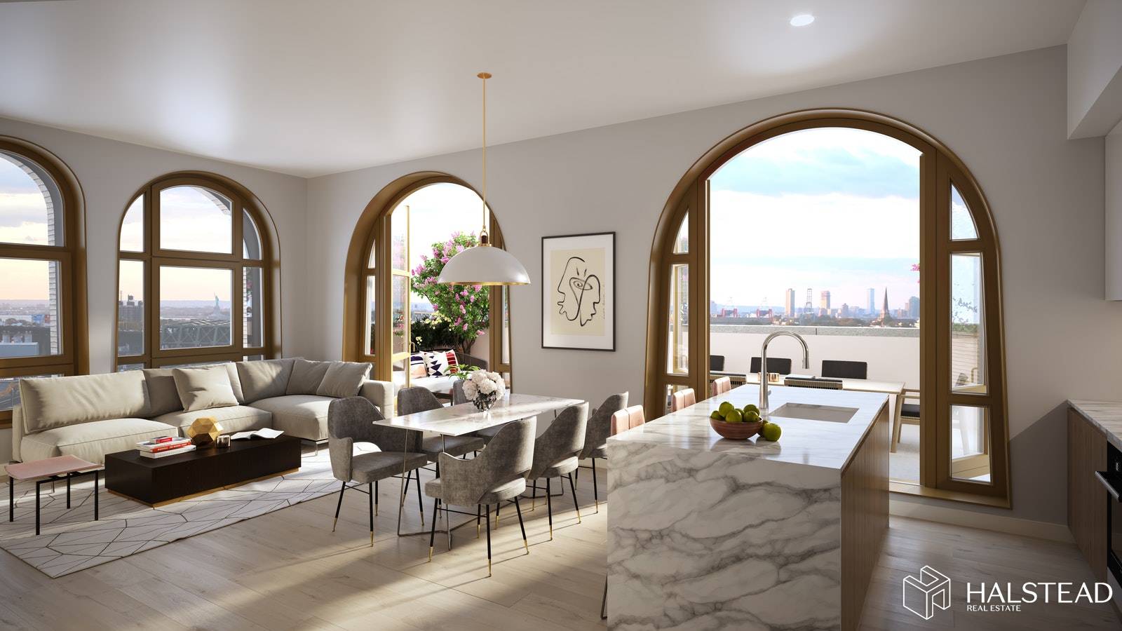 A Virtual Tour of this Home is Available in the Image Gallery Privacy with only 2 Apts on PH Floor.