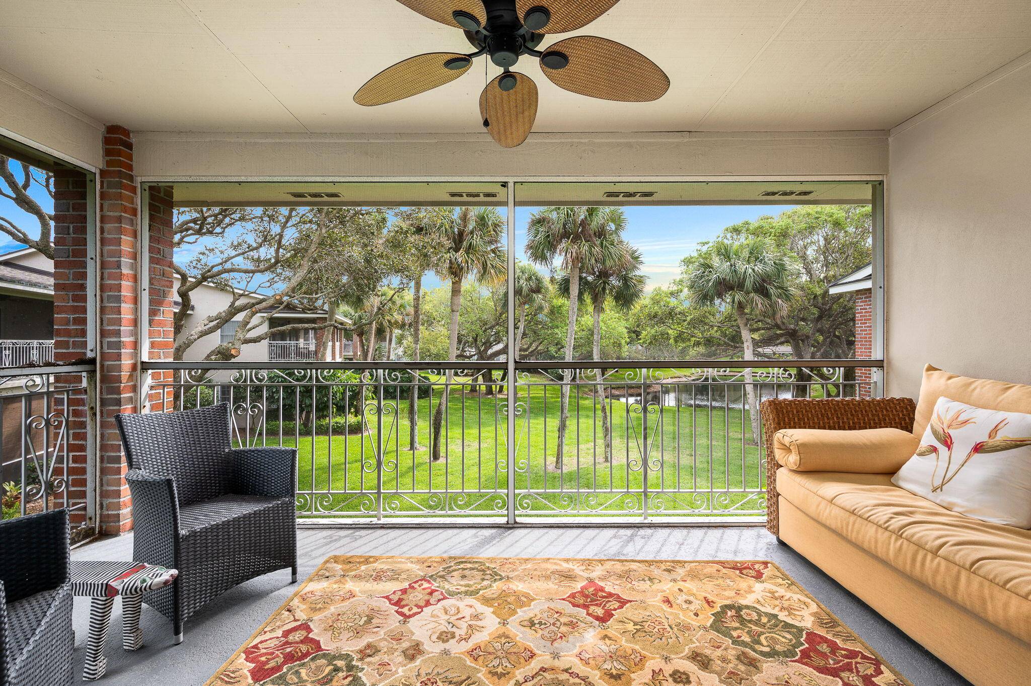 Spacious and bright condo with one car garage in serene Park Shores community.
