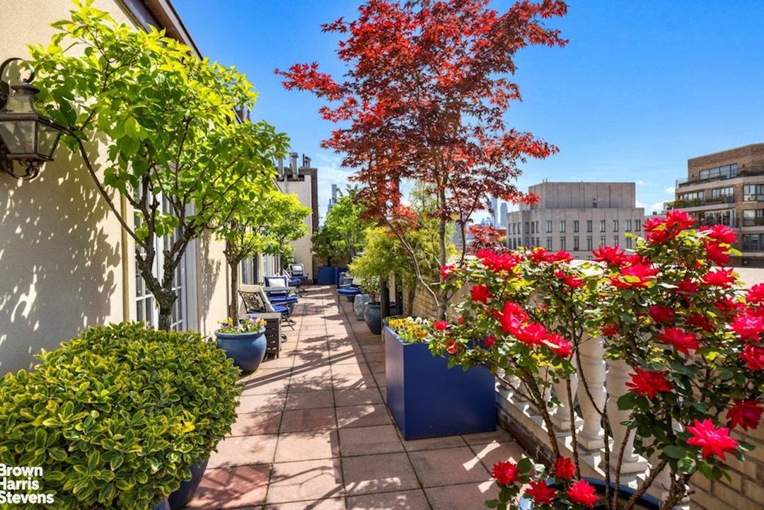 A true Park Avenue penthouse rarity, this full floor penthouse is not only surrounded by over 2, 000 square feet of a beautifully landscaped, 360 degree, wraparound terrace, but also ...