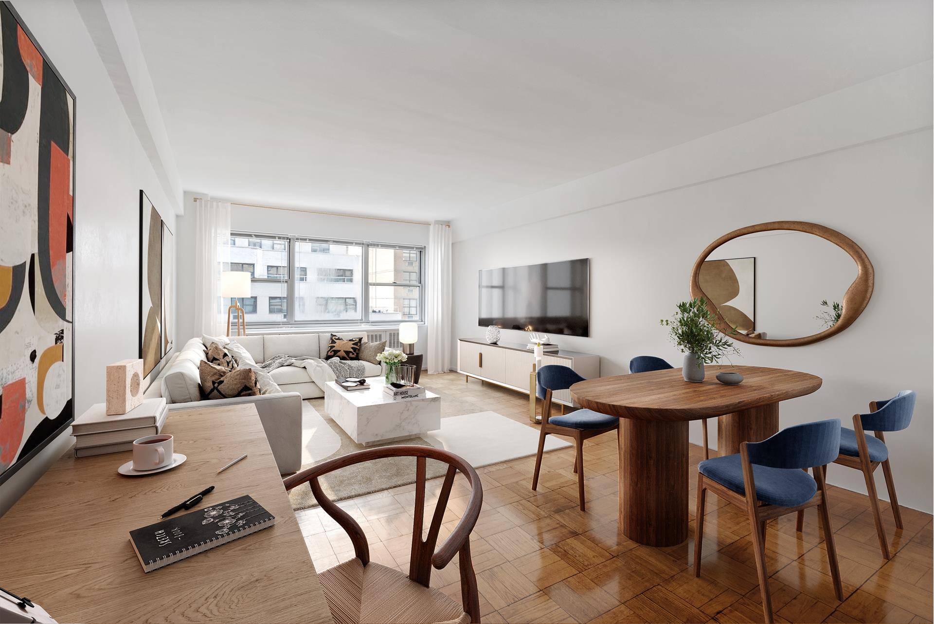 Sponsor Sale No Board Approval Needed Unit 11G is a large 750SF 1 bed 1 bath sundrenched apartment featuring an impeccable layout with stunning southern exposure.