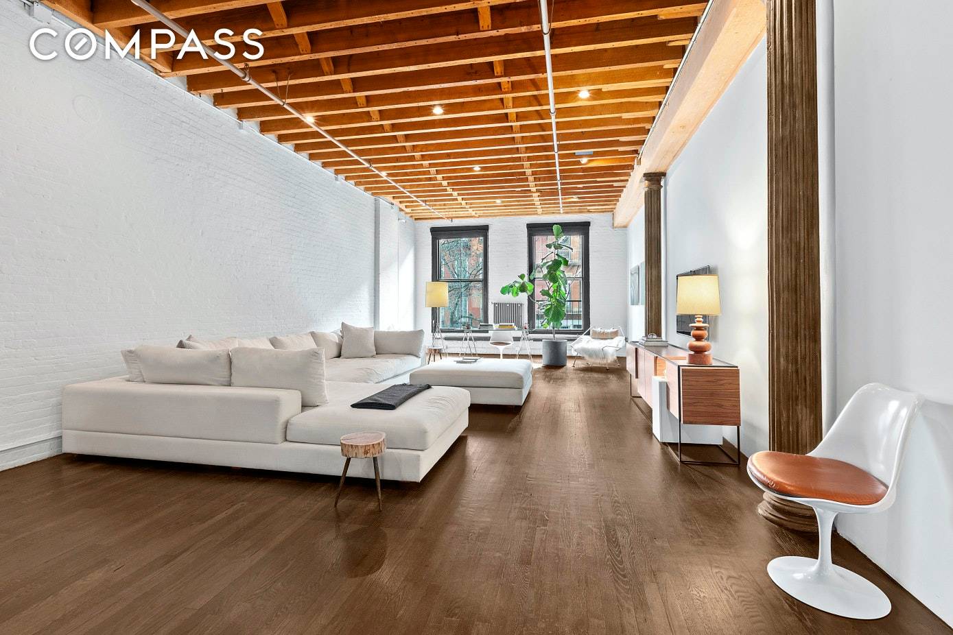 SPACIOUS SOHO, this approximately 1750sf, one and a half bath magazine caliber loft is immaculate, beautifully renovated, and situated in a circa 1880 Neo Grec brick loft building in the ...