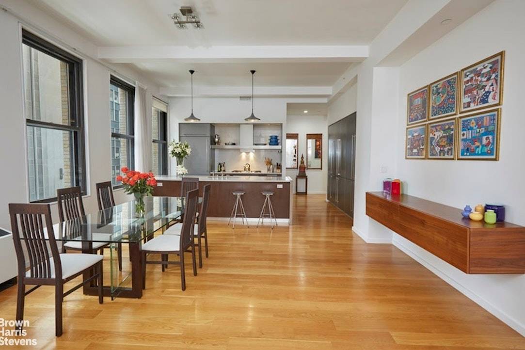 NoMad Loft with Private Elevator Access At the crossroads of NoMad and Flatiron, just one block from Madison Square Park, this exceptional two bedroom residence with a large home office ...