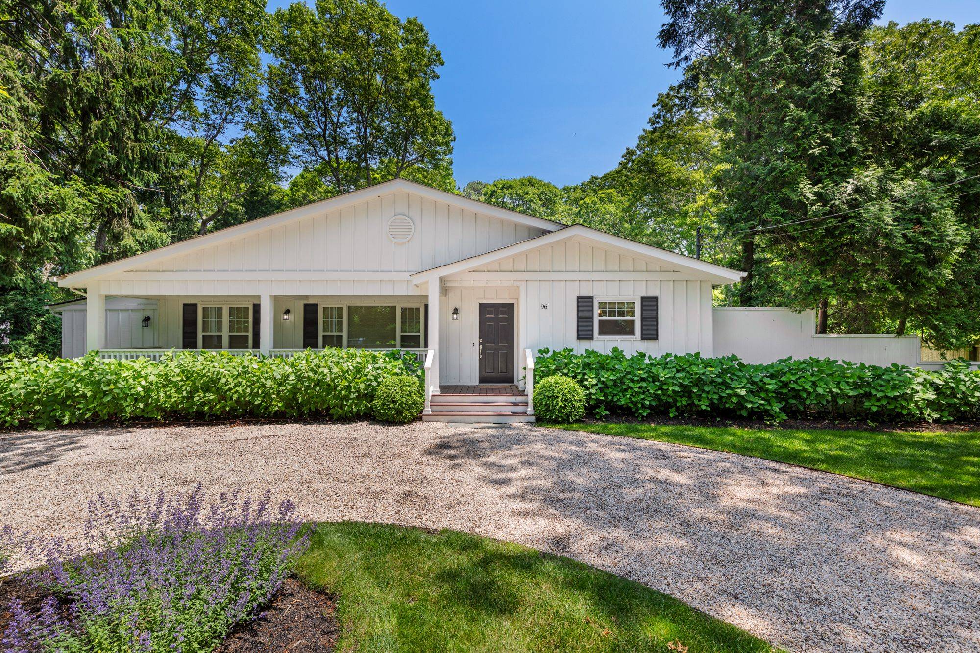 This Wainscott home features 2500 sq ft with 4 bedrooms, 5 baths and a heated pool.