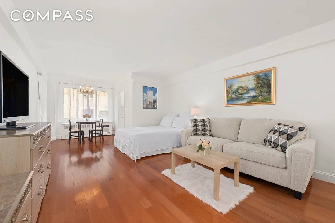 The corner unit is very private and has many windows throughout, including in the kitchen and bathroom.