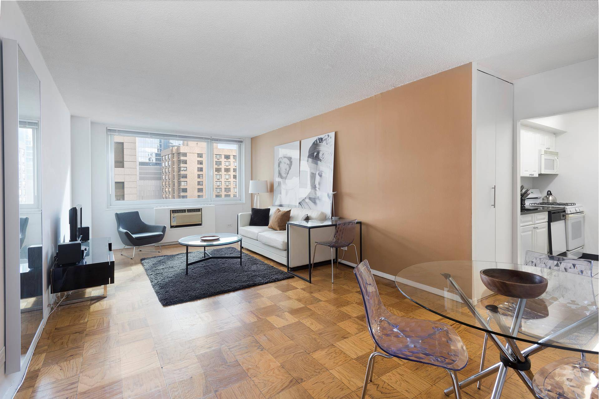 Spacious one bedroom one bathroom apartment located in a luxury rental building in the heart of Midtown West.