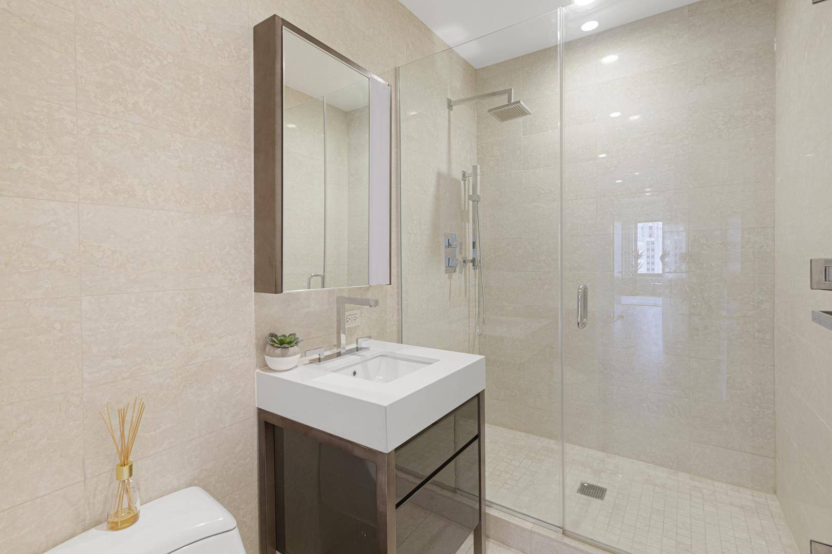 Introducing residence 34M at 75 Wall Street, a stunning two bedroom three bathroom home with a home office and private terrace.