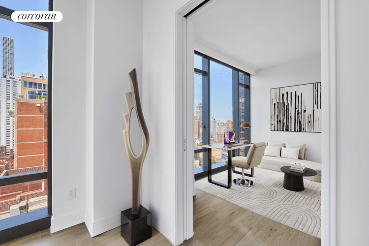Available for immediate occupancy, Residence 120C is a stunning corner residence that provides light filled living.
