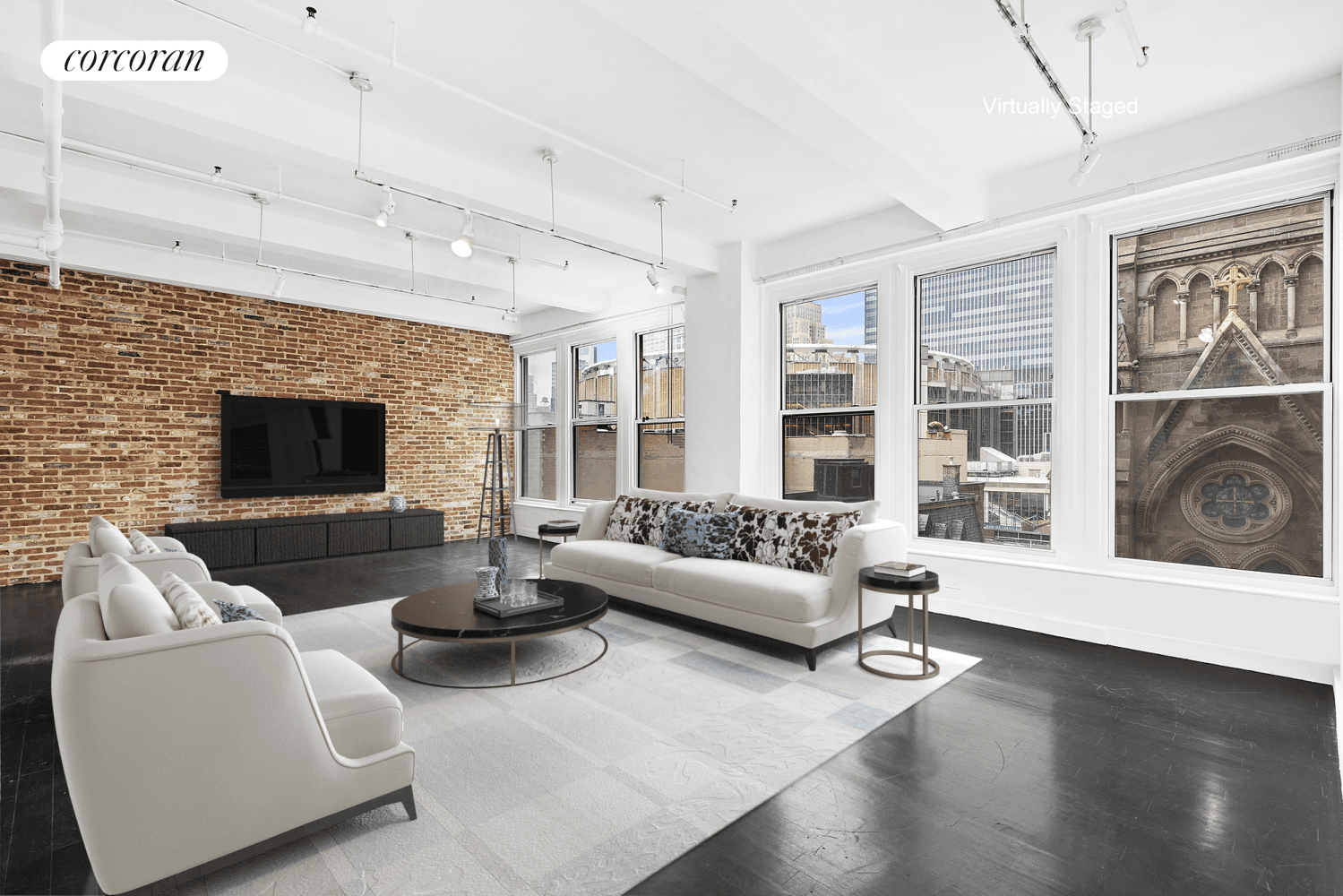 This massive Chelsea Live Work Loft, is on the 6th floor with north facing views, high ceilings, and is full of natural light which streams in via over sized windows ...