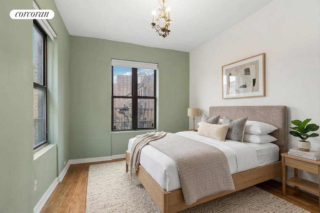Sunflooded two bedroom in a pre war elevator building This sunny, pre war, four room apartment has flexible space and can be a two bedroom or a large one bedroom ...