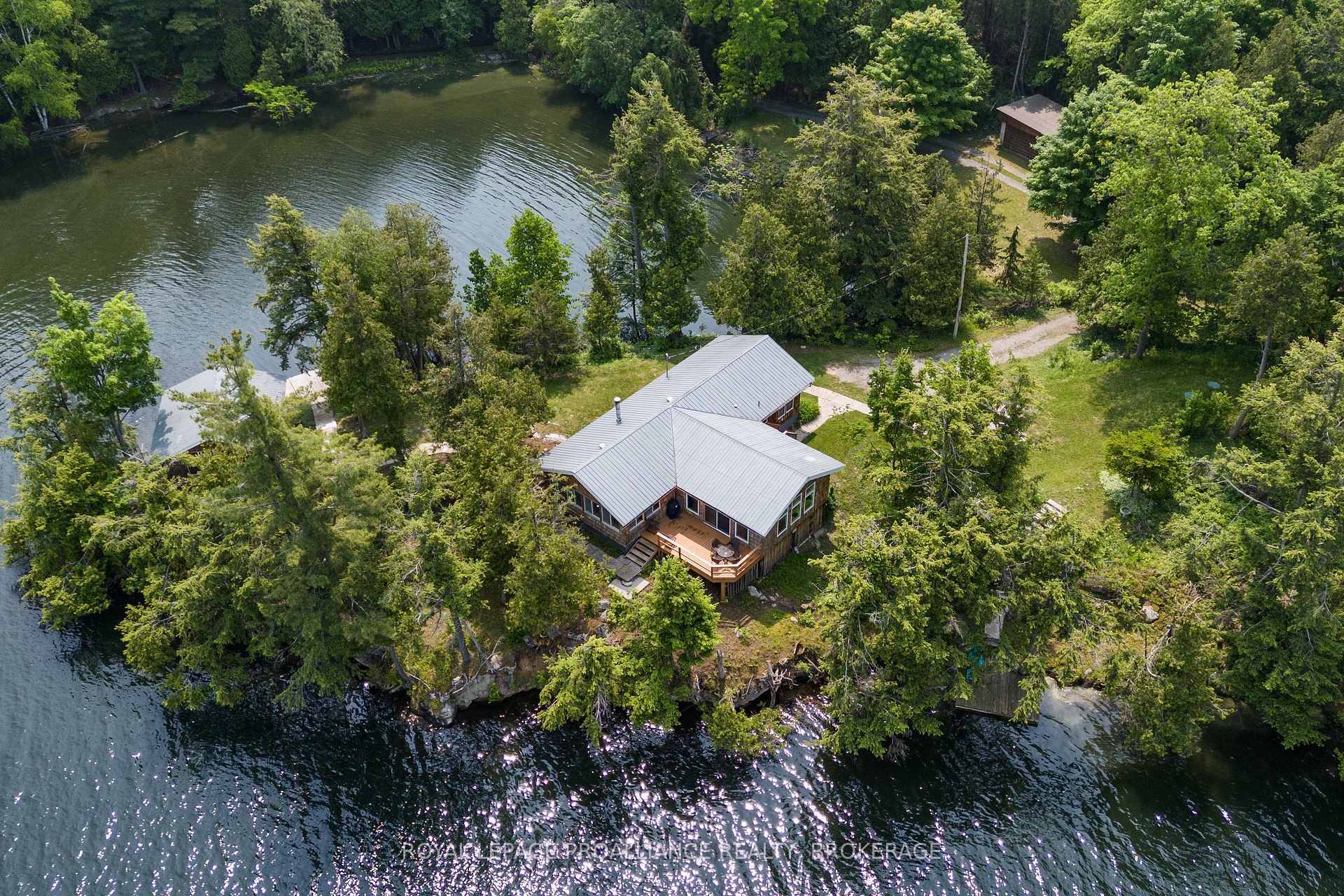 One of a kind property located on the deep end of Dog Lake, part of the Rideau Waterways.
