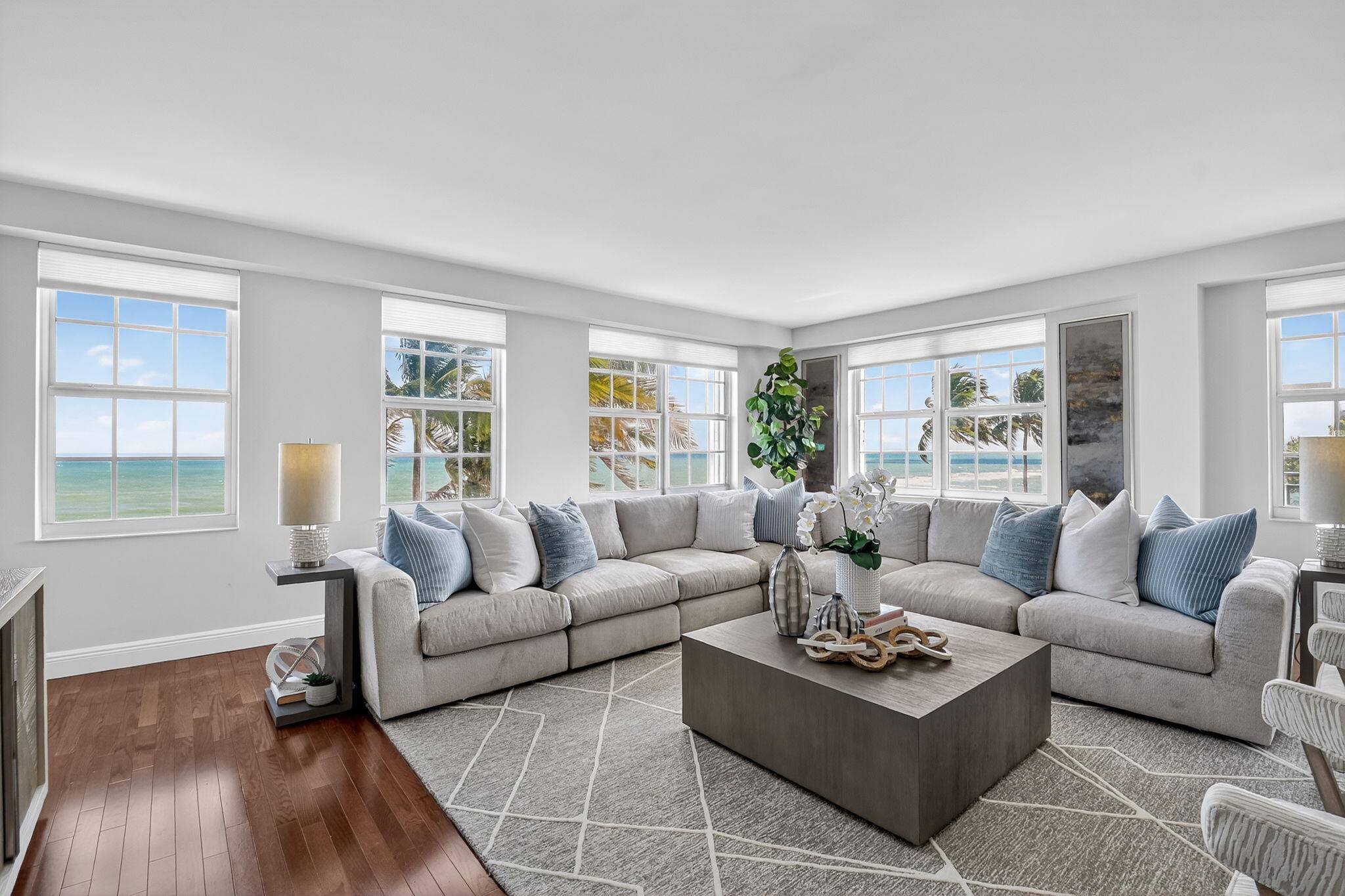 Wake up to the rhythm of the waves and endless Atlantic views in this spectacular Palm Beach oceanfront residence, where every room feels connected to the sea.
