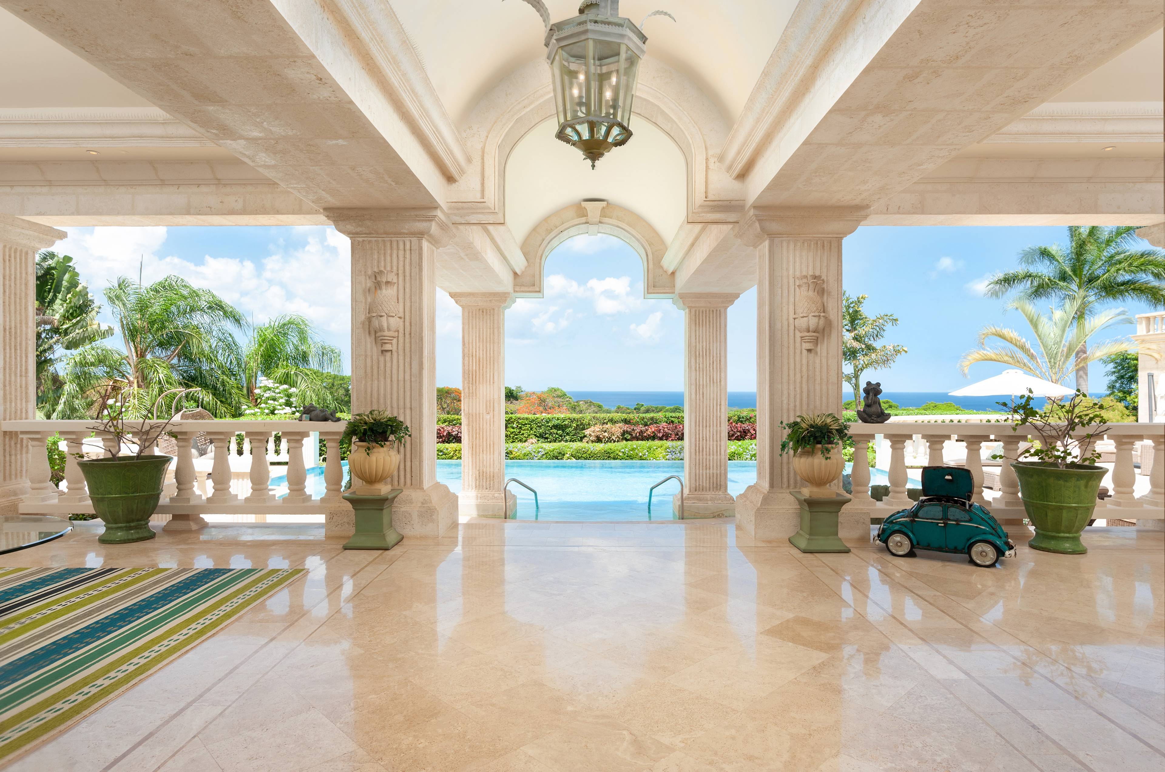 Grand Estate on Royal Westmoreland’s 18th Hole with Panoramic Ocean Views