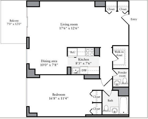 Large 1BR (flex 2) With Balcony in  Luxury Murray Hill Highrise with  Roof Pool & Sauna. 