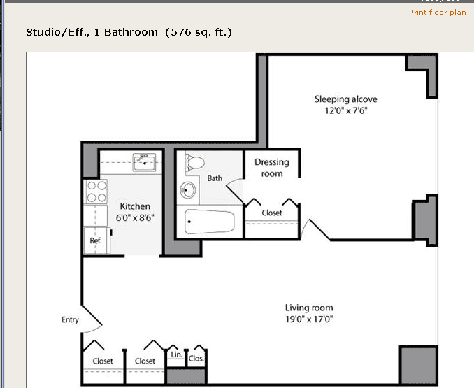  Bright Alcove Studio (1BR size,574sf) in  Luxury Murray Hill Highrise with  Roof Pool & Sauna. 