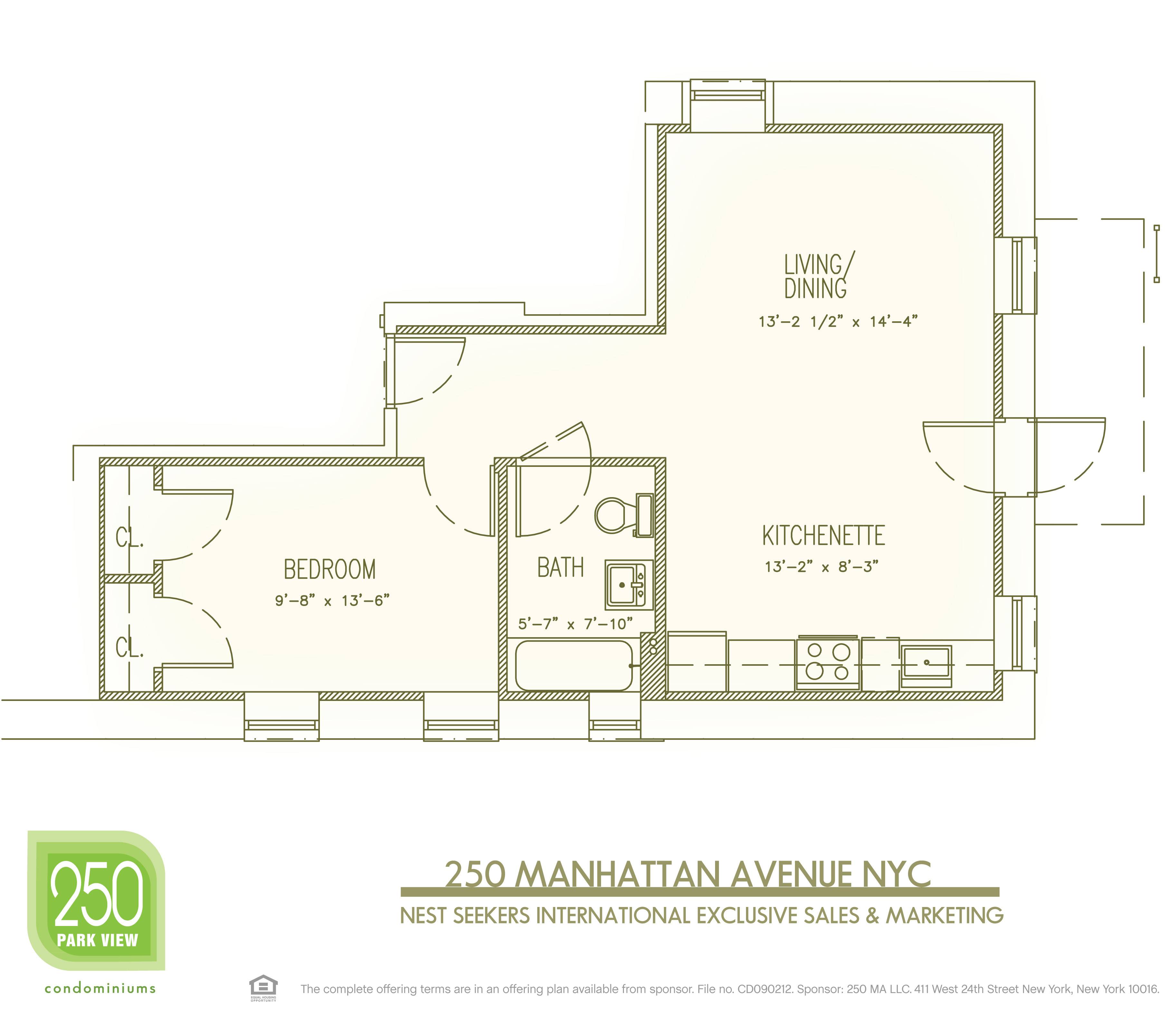 250 Park View Condominium | 1 Bedroom  | 1 Bathroom + Outdoor Space | 445K | OPEN HOUSE |
