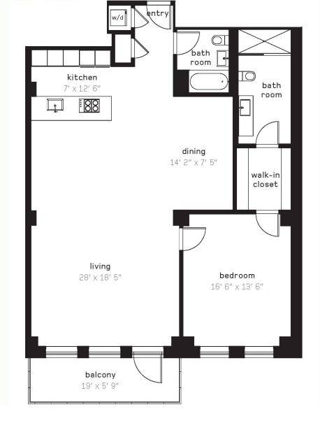 1,400+ SF Convertible 2 Bedroom Loft in a Boutique Loft Condo in Chelsea